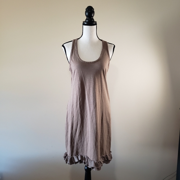 Banana Republic Ruffle Hem Racer Back Dress Size M - Picture 1 of 6